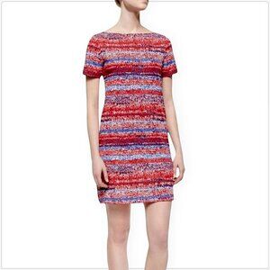 Tory Burch Mouline Red White Blue Print Pima Cotton Patriotic T-Shirt Dress XS